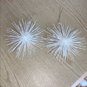 White Starburst ornaments 2